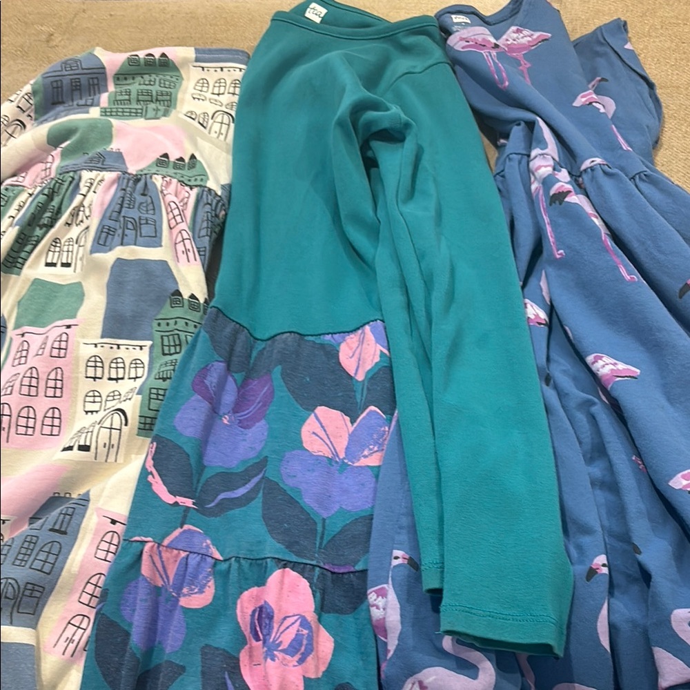 Colorful Girls Tea Dresses - Set of 3